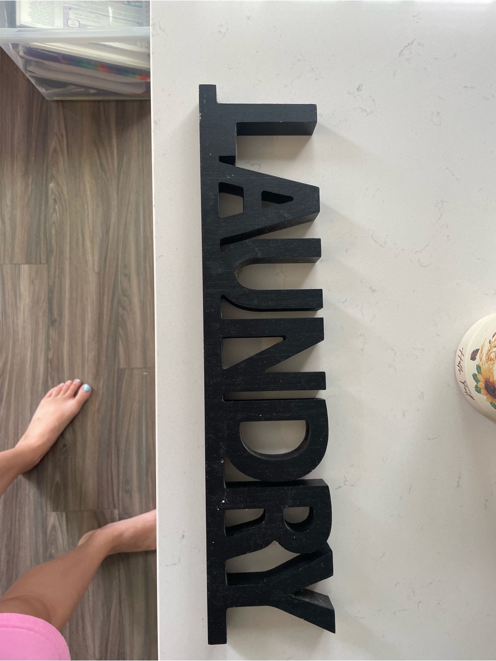 Black Laundry Word Wall Sign - Home Wall Decor